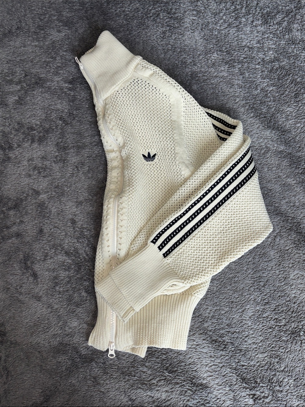 ADIDAS Knitted Crochet Firebird Track Top - Picture 3 of 3